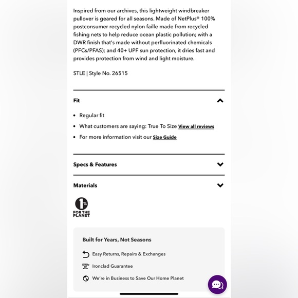 Patagonia Men's Isthmus Anorak Pullover - Picture 7 of 8